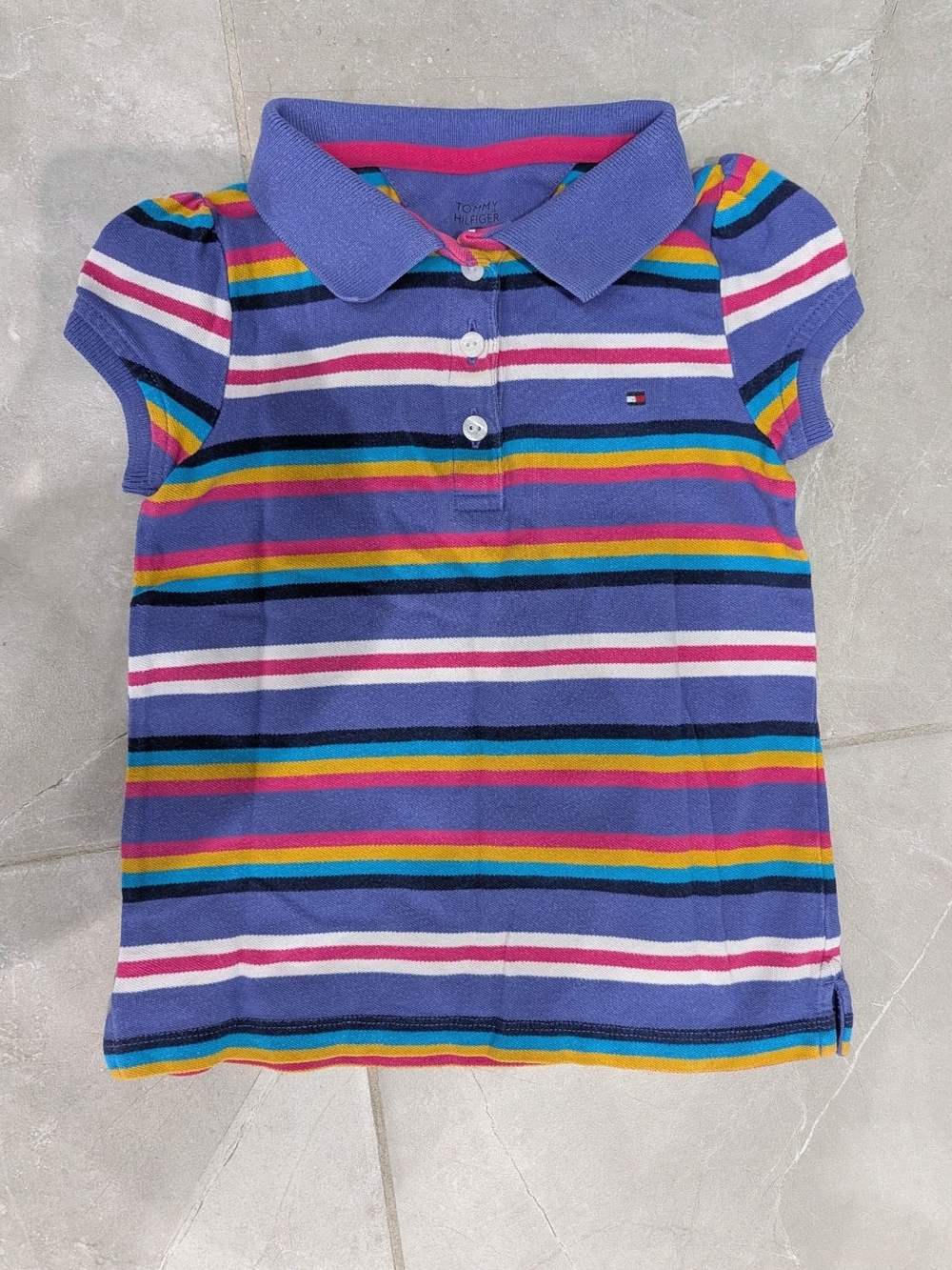 4/$20 Tommy Hilfiger Girls Striped Polo Shirt 4T